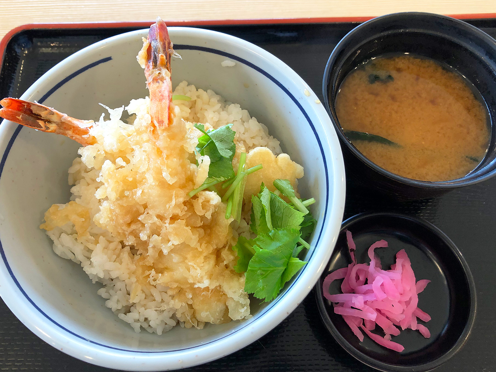 「花の木」の海老天丼ランチ @昭和区名大付属病院