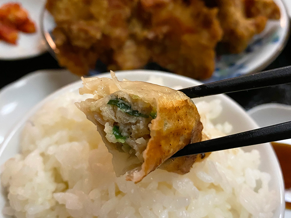 「台湾料理 大安」の唐揚げ定食と焼き餃子 @清須市下小田井
