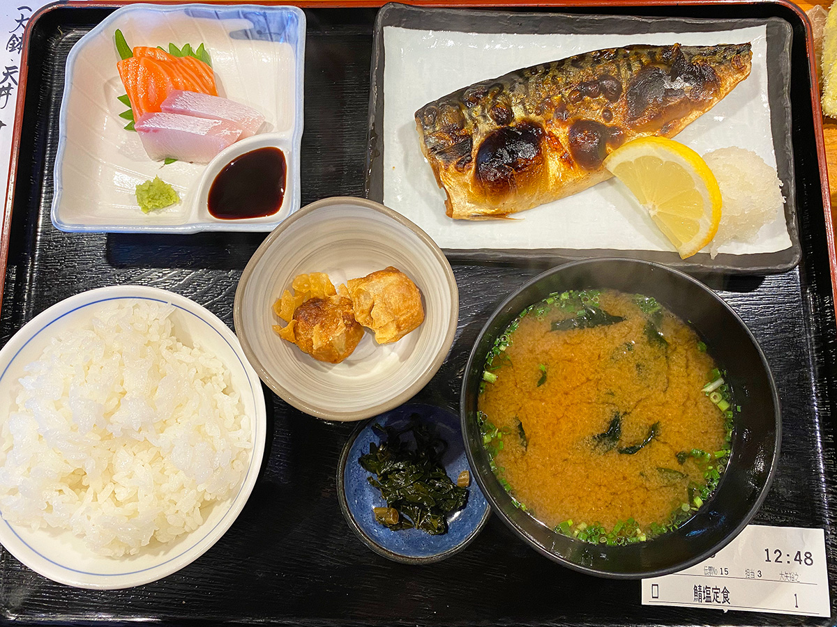「はやかわ」の鯖塩定食 @清須市新川