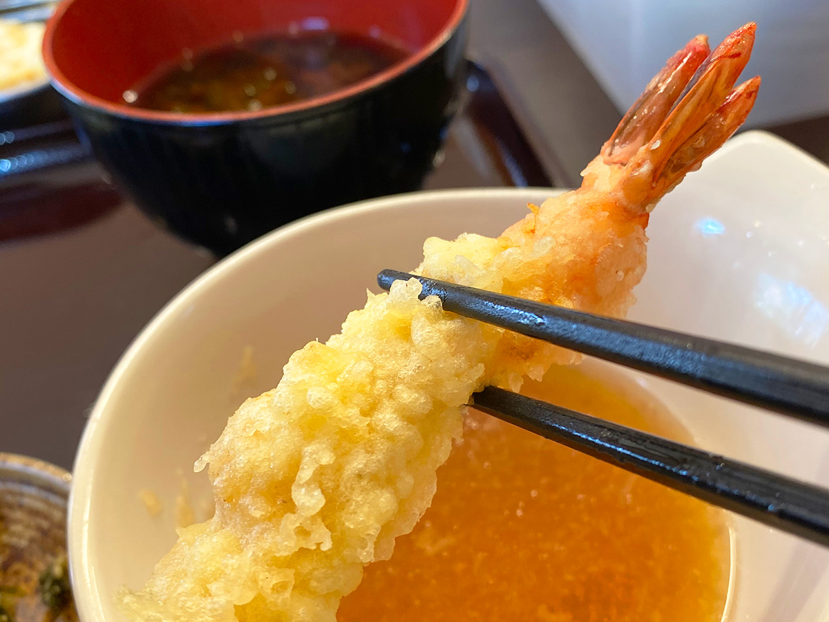 「えび天丼 まる大」の天ぷら定食 @名古屋市中村区中村区役所
