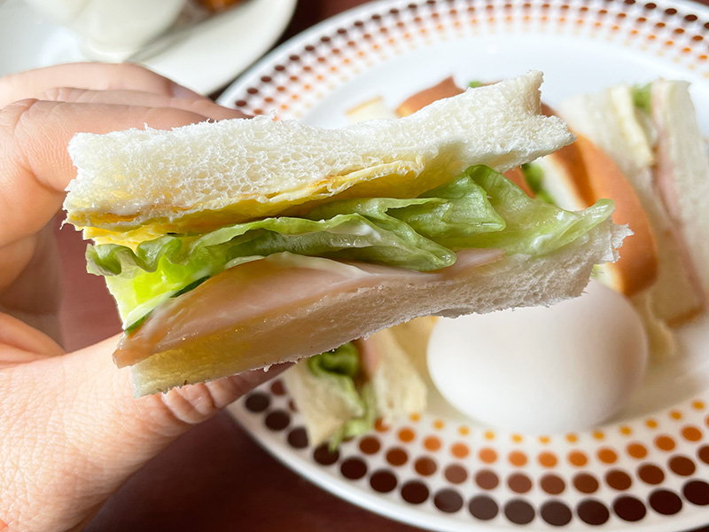お得なモーニングを食べながらのんびり♪「カフェテリア ロング」のサンドイッチのモーニングセット @清須市