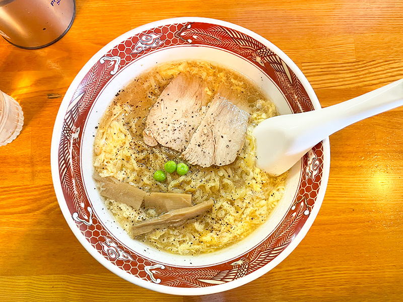 ふんわり溶き卵スープに挽きたて黒胡椒！「らーめん臺大」のくもたま麺 @名古屋市西区